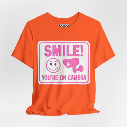 Smile You're on Camera -  Jersey Short Sleeve Tee