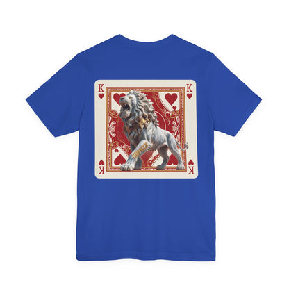 Lion King Playing Card Tee — King of Hearts Graphic T-Shirt