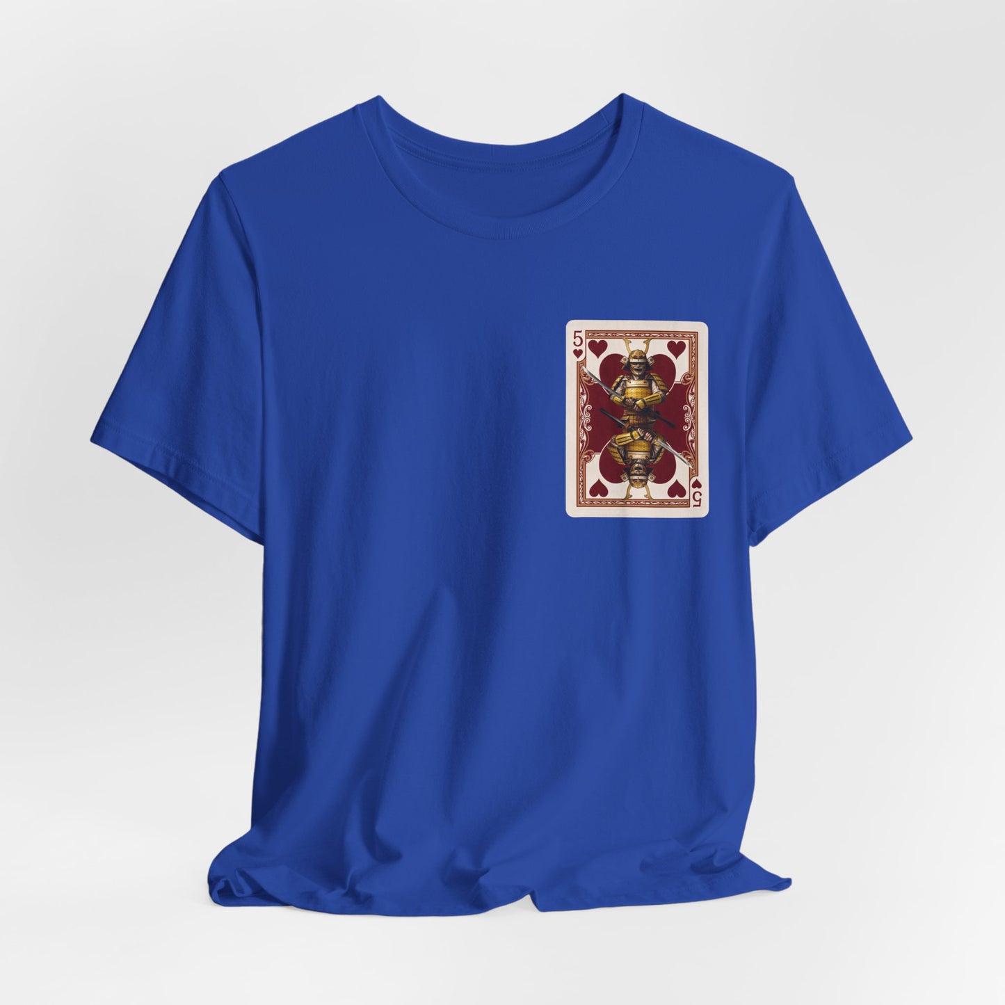 Banana Bushido - Samurai Five of Hearts T‑Shirt — Vintage Playing Card Graphic Tee